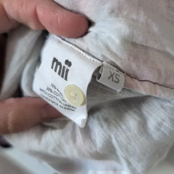 Mii au Musee Pixel Art Dress Womens XS Artsy Lagenlook Blue Red Wool India $480 - Picture 7 of 9